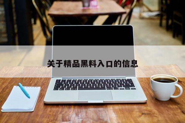 关于精品黑料入口的信息